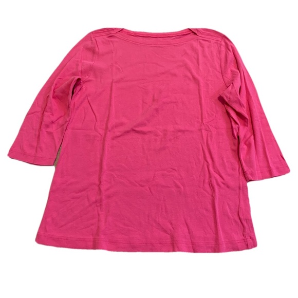 💜 NorthCrest Essential Tee Pink 3/4 Sleeve Top Size Large - Picture 1 of 5